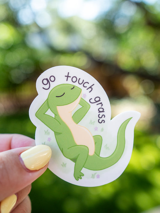 Go Touch Grass (Self Care Lizard)